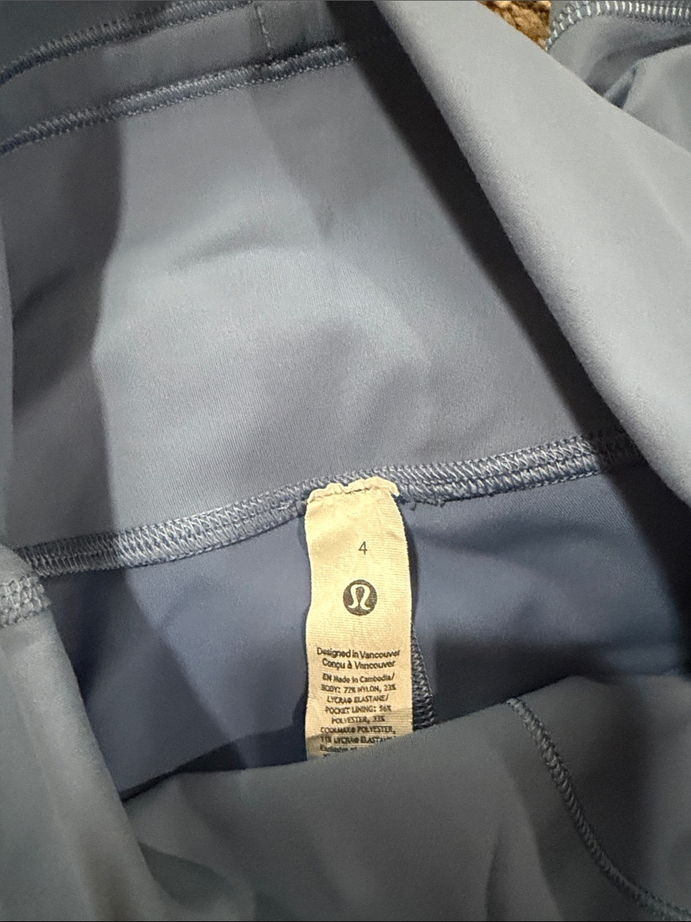 lululemon athletica High-Rise Bike Shorts in Soft Blue - Picture 3 of 3